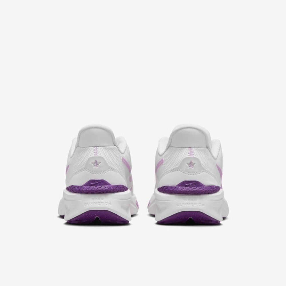 NWT Nike Star Runner 4 Girls Running Shoes | Size 7 | White & Purple Lightweight - Picture 5 of 6